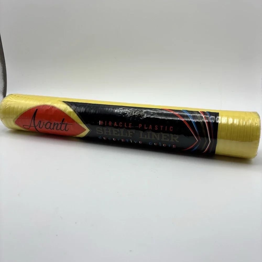 Vintage Avanti Miracle Plastic‎ Shelf Liner Yellow 11.75